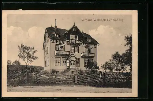 AK Schömberg O. A. Neuenbürg /Wttbg. Schwarzwald, Kurhaus Waldeck