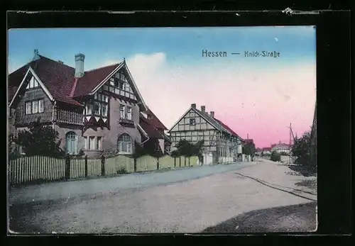 AK Hessen, Knick-Strasse mit Fachwerkhäusern