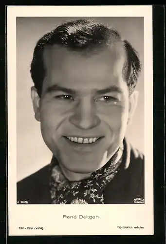 AK Schauspieler Rene Deltgen fröhlich lachend