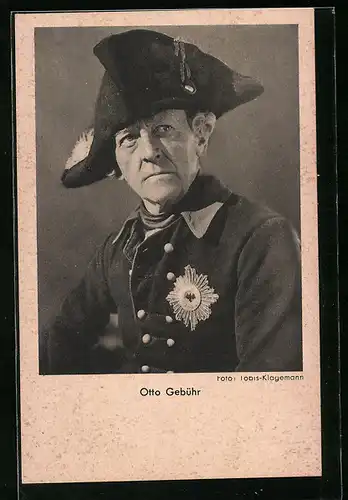 AK Schauspieler Otto Gebühr in Uniform