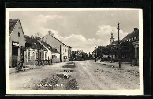 AK Schönkirchen, Strassenpartie im Zentrum