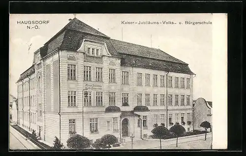AK Haugsdorf, Kaiser-Jubiläums-Volks- und Bürgerschule