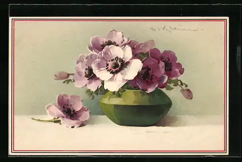 Künstler-AK Catharina Klein: Blumen in der Vase