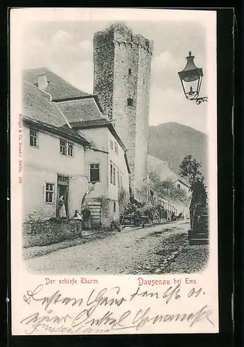 AK Dausenau bei Ems, Der schiefe Turm