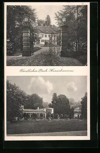 AK Krauchenwies, Fürstlicher Park mit Anwesen