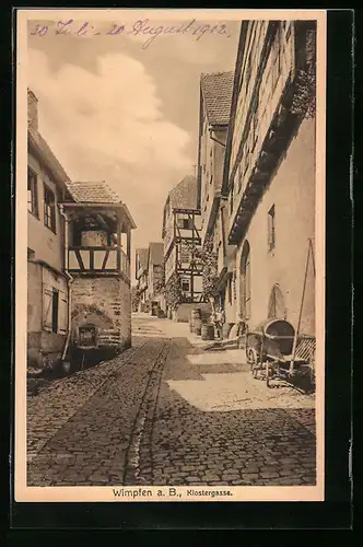 AK Wimpfen a. B., Partie in der Klostergasse
