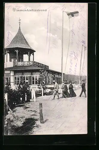 AK Timmendorferstrand, Strandbesucher an der Promenade