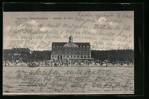 AK Brunshaupten, Kurhaus vom Meer gesehen