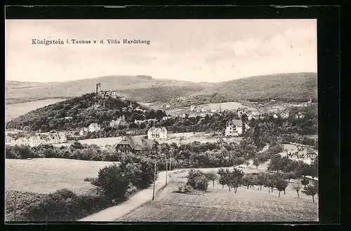 AK Königstein /Ts., Ortsansicht von der Villa Hardtberg