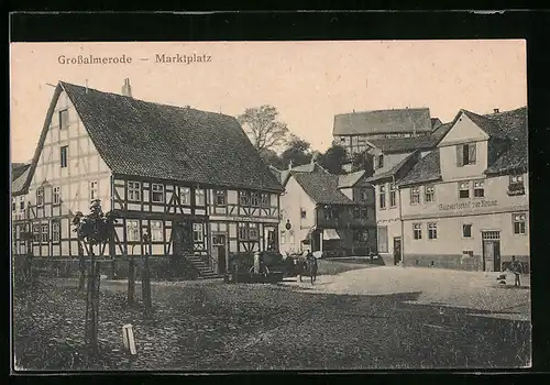 AK Grossalmerode, Marktplatz mit Gastwirtschaft zur Krone