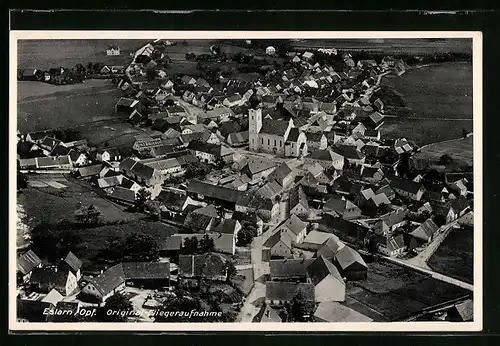 AK Eslarn /Opf., Teilansicht mit Kirche, Fliegeraufnahme