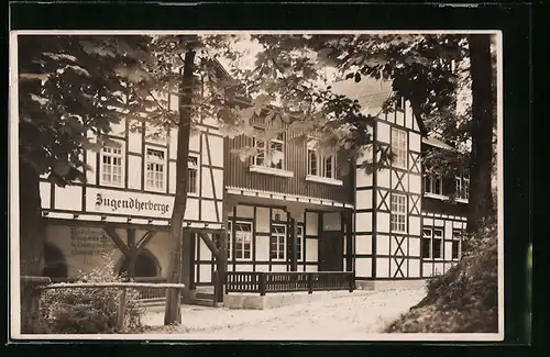 Foto-AK Bad Blankenburg, Jugendherberge 1936