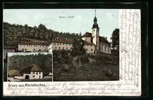 AK Mariabuchen, Buchenmühle, Kloster und Kirche