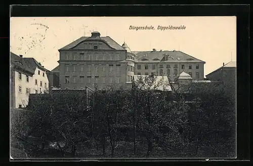 AK Dippoldiswalde, Blick zur Bürgerschule