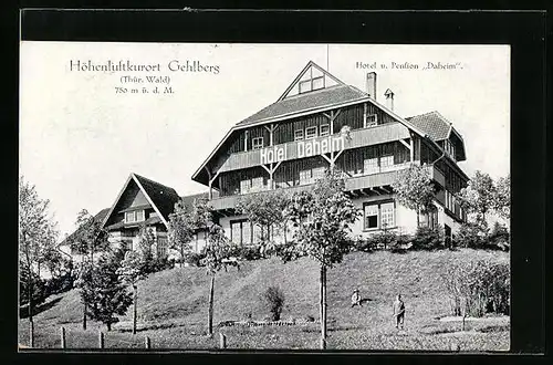 AK Gehlberg im Thür. Wald, Hotel und Pension Daheim