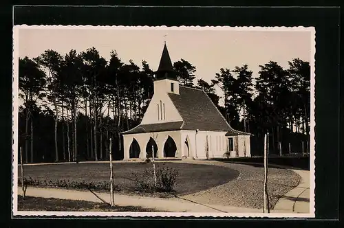 Foto-AK Baabe, Blick zur Kirche