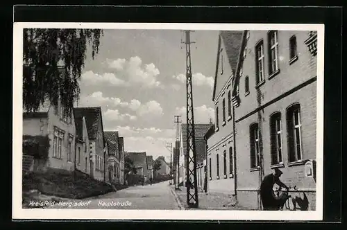 AK Kreisfeld-Hergisdorf, Partie in der Hauptstrasse