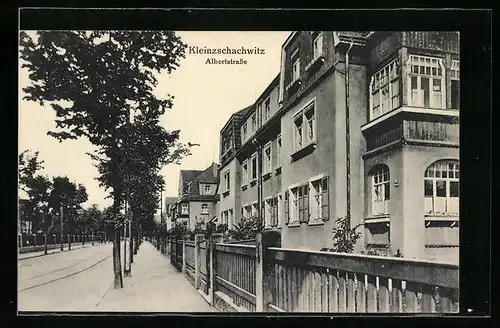 AK Dresden-Kleinzschachwitz, Partie in der Albertstrasse