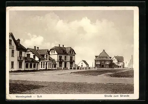 AK Wenningstedt /Sylt, Strasse zum Strande