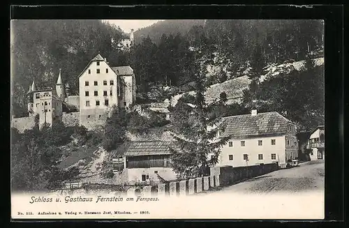 AK Fernstein am Fernpass, Schloss und Gasthaus Fernstein