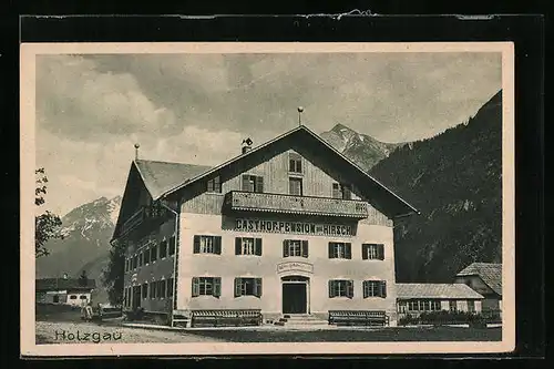 AK Holzgau /Lechtal, Gasthof und Pension Goldener Hirsch