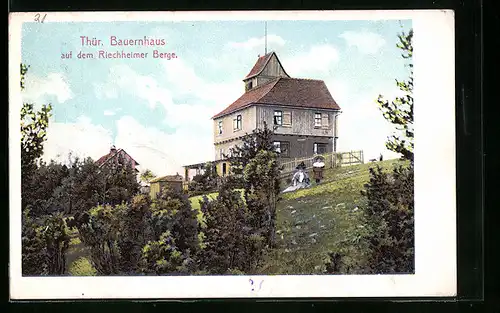 AK Elleben-Riechheim, Thüringisches Bauernhaus auf dem Riechheimer Berg
