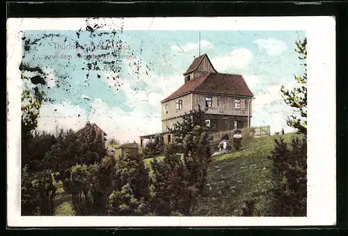 AK Elleben-Riechheim, Thür. Bauernhaus auf dem Riechheimer Berg