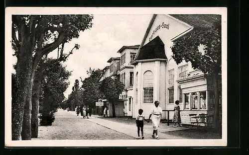AK Bansin, Promenade am Kurhaus-Saal