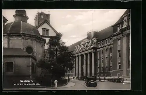 AK Düsseldorf, Partie am Justizgebäude