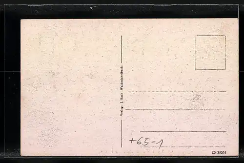 AK Waldmichelbach, Ortsansicht mit Bahnhof