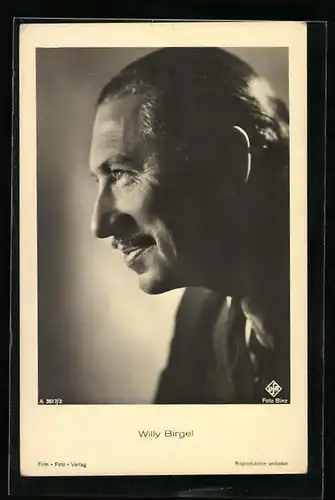 AK Schauspieler WillyBirgel zur Seite schauend