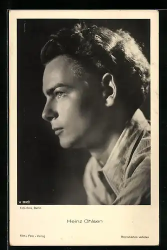AK Schauspieler Heinz Ohlsen nachdenklich blickend
