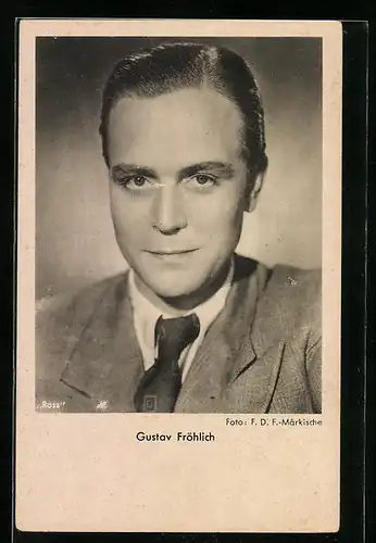 AK Schauspieler Gustav Fröhlich freundlich schauend