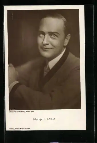 AK Schauspieler Harry Liedtke freundlich lächelnd