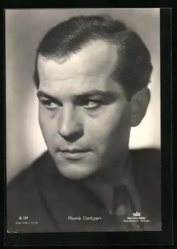 AK Schauspieler Rene Deltgen zur Seite schauend