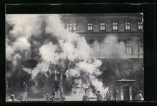 AK Wien, Die Wiener Schreckenstage 1927, Der brennende Justizpalast