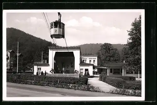 AK Bad Harzburg, Bergbahn auf dem Weg in die Berge