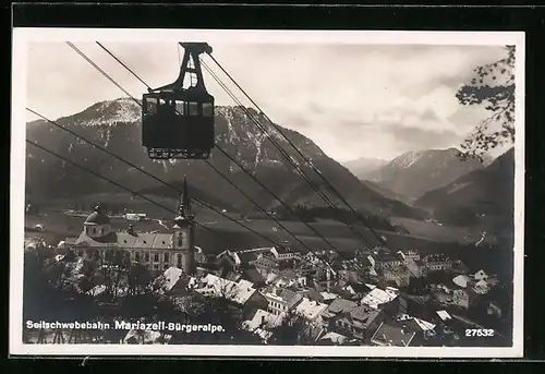 AK Mariazell, Seilbahn über dem Ort