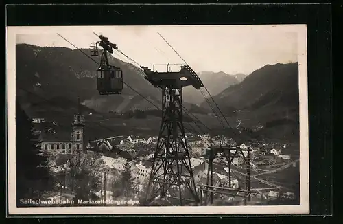 AK Mariazell, Teilansicht mit Seilbahn