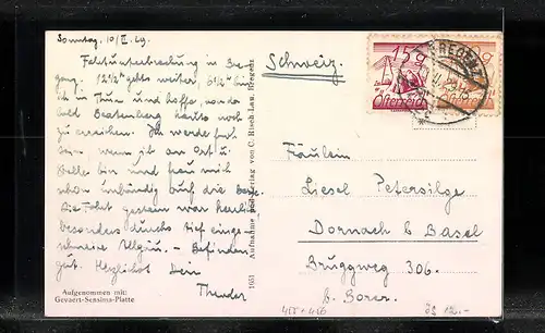 AK Pfänderbahn mit Bodenseeblick