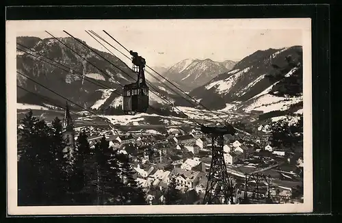 AK Mariazell, Ortsansicht mit Seilbahn