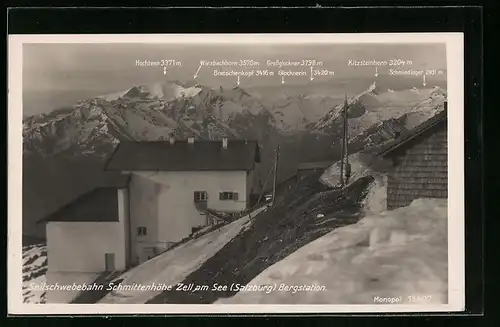 AK Zell am See, Schmittenhöhe-Seilbahn, Bergstation