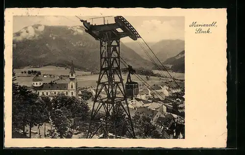 AK Mariazell, Seilbahn über dem Ort