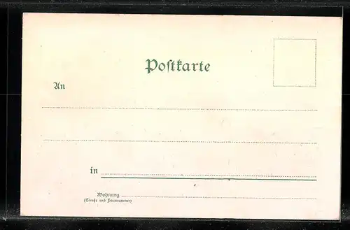 Lithographie Barmen, Partie in den Anlagen, Blick vom Ringeldenkmal