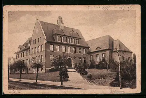 AK Apolda, Frontansicht des Lyzeums