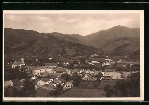 AK Rahovo, Teilansicht mit Bergkette aus der Vogelschau