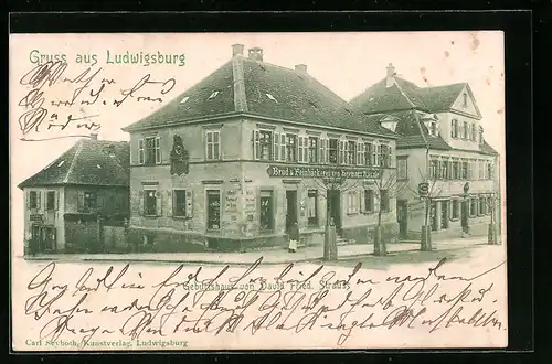 AK Ludwigsburg, Geburtshaus von David Fried. Strauss