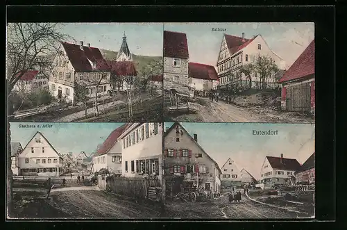 AK Eutendorf, Gasthaus zum Adler, Rathaus