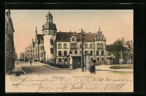 AK Glauchau, Kaiserl. Postamt