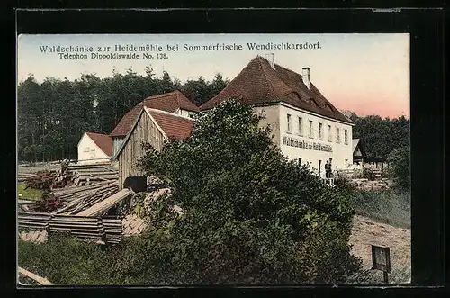 AK Wendischkarsdorf, Waldschänke zur Heidemühle